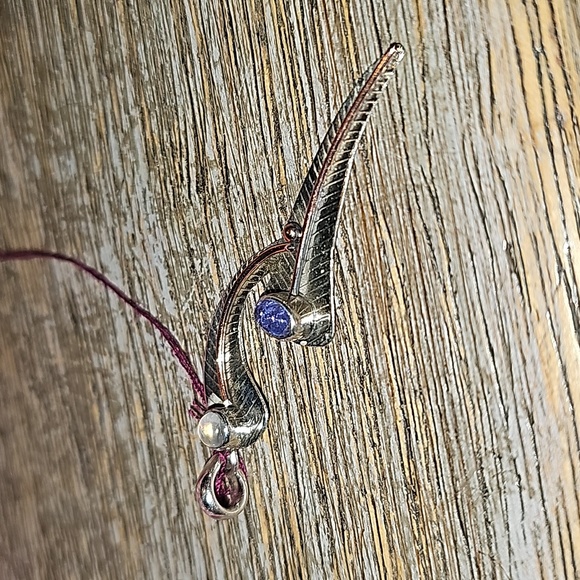 Sterling Silver Double feather 🪶 pendant - Picture 4 of 5